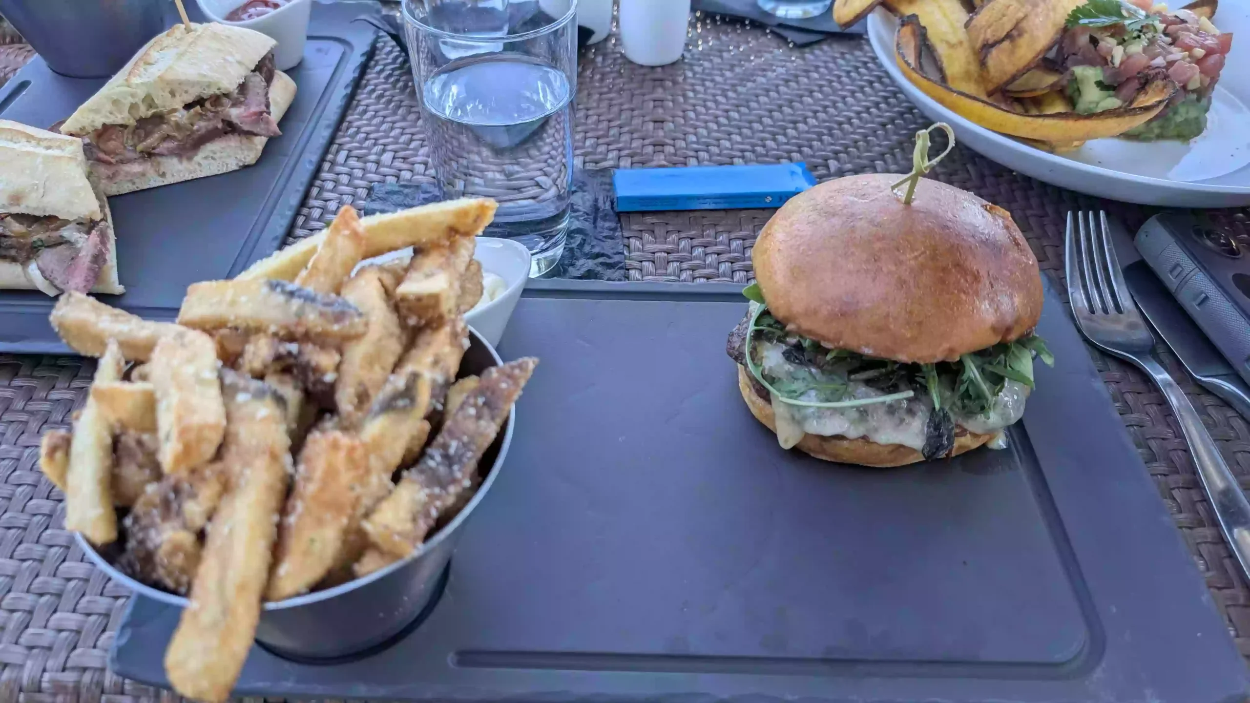 Truffle Burger at Lakes Patio
